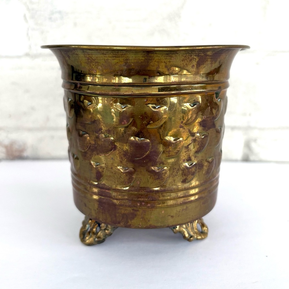 Brass Planter Ornate Feet